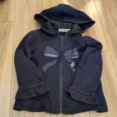 familiar ネイビー フード付きパーカー　110