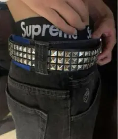 黒 スタッツベルト y2k sk8 スケーター bigboy supreme