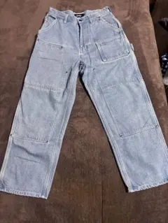 XLARGE ライトブルー デニムワイドパンツ