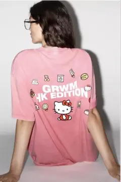 新品ZARA HELLOKITTYウォッシュドエフェクトTシャツ Sサイズ
