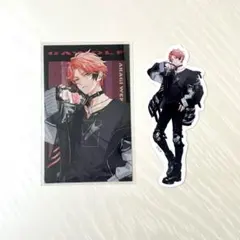 にじさんじ ぎゃうるふ 赤城ウェン チェキ風カード うるふ ステッカー セット