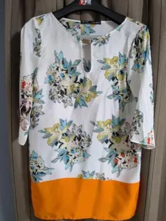 ZARA BASIC 花柄 シャツ L