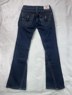 極美品TRUE RELIGIONブーツカット・フレアデニム・ダークブルーW25 2026年最新】TRUE RELIGION デニムカラー：ブルー レディース ブーツ