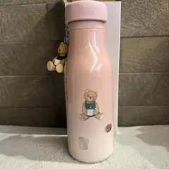 スターバックス　ジェラピケ　ベアチャーム付きステンレスボトル　ピンク
