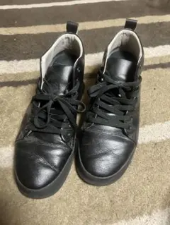 【値下げ可能】ブラック ハイカット革靴厚底