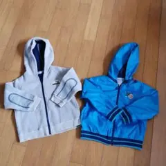 ファミリア　100センチ　パーカー アウター　シャカシャカ　2枚セット