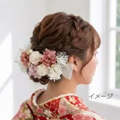 髪飾り【6427】ドライフラワー　結婚式　成人式　卒業式　七五三　前撮　振袖　袴
