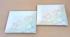 (TYog292)tutanko 七宝焼角皿 2枚セット 花柄