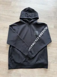CAMP7 ブラックパーカー フード付き
