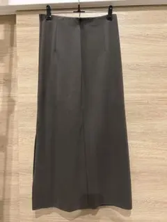 UNIQLO ストレッチダブルフェイスナロースカート（グレー）