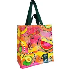 オーストラリア　アボリジニー　エコバッグ　フルーツ　海外ショッピングバッグ