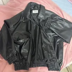 ブラックレザー ジャケット nemne