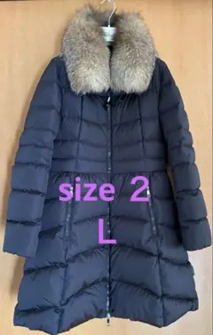 モンクレール MONCLERリアルファー グースダウン イロンデール コート　L