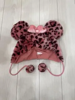 ミニーヒョウ柄ファンキャップ