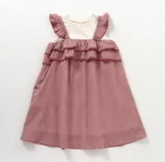 【美品】アプレレクール　フリルドッキングワンピース　90