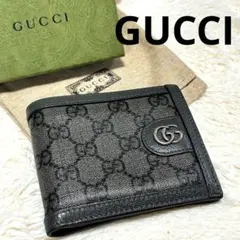 GUCCI グッチ 二つ折り財布 オフィディア GGスプリーム メンズ グレー系のサムネイル
