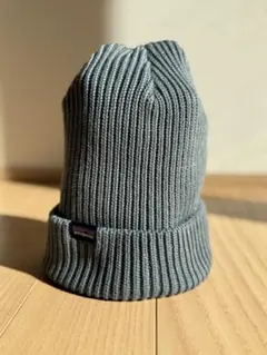 patagonia グリーンニット帽