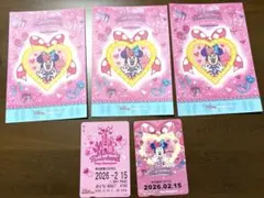 ディズニーリゾートラインフリーきっぷ２枚　期限切れスタンプラリーセット　ミニパル
