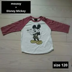 ●moussy●Disney　コラボミッキーロンT 1、2回着用　サイズ120