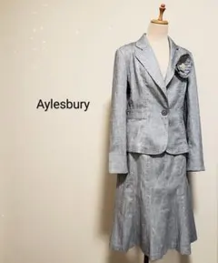 アリスバーリー コサージュ付きセットアップスーツ グレー