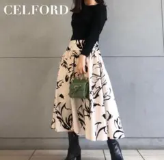 清楚✨ セルフォード ドッキングワンピース 花 白 黒 36 Aライン 現行品 DRESS（ドレス）｜CELFORD（セルフォード）の通販サイト【公式】