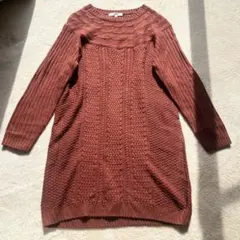 OZOC ニットワンピース 38 オゾック ケーブル編み ニット ロングセーター