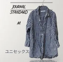 ジャーナルスタンダード　リネンシャツ　麻100% チェック柄　M トップス