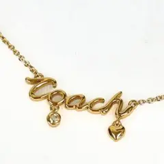 COACH コーチ ネックレス ロゴ チャーム ゴールド CAD52