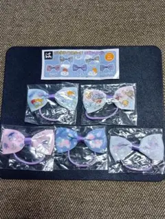 【未使用】はま寿司×サンリオ キキララ リボンヘアゴム 全5種セット♡