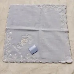 未使用＊WEDGWOOD ウェッジウッド タオルハンカチ 28cm ブルー