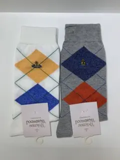 ヴィヴィアンウエストウッドレディースアーガイルソックス2点セット　 新品未使用品