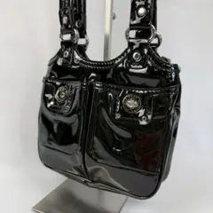 Marc Jacobs Enamel Black Shoulder Bag