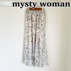 mysty woman ミスティウーマン　花柄フレアスカート　線画調ボタニカル柄のサムネイル