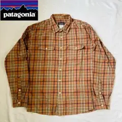 Patagonia パタゴニア オーガニックコットン チェック ベージュ シャツのサムネイル