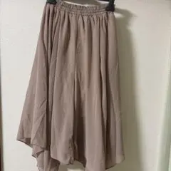 ベージュ フレア ガウチョパンツ