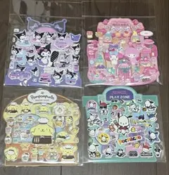 【韓国限定】 サンリオ マシュマロステッカー 4枚セット