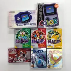 ゲームボーイ ポケモン 赤 青 緑 金 銀 ピカチュウ ルビー 本体セット