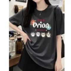 Orion キャラクター 半袖Tシャツ　ダークグレー