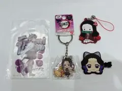 鬼滅の刃 4点セット ねずこ ラバマス 胡蝶しのぶ 前髪クリップ 栗花落カヲル