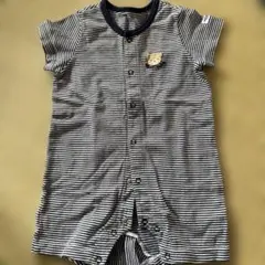 ミキハウス ストライプロンパース 70