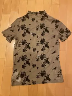 HARE フラワーフロッキーシアートップス ブラウン