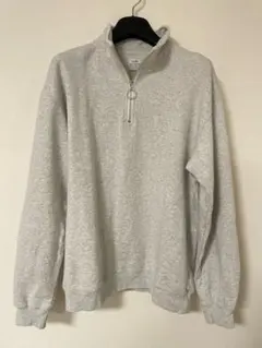 coen グレー ハーフジップ トレーナー Lサイズ