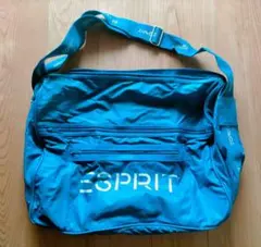 ESPRIT ショルダーバッグ 青色 フロントポケット付き