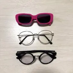 メガネ 3点セット サングラス 伊達メガネ