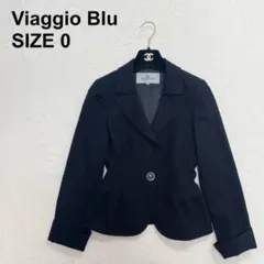 ビアッジョブルー　テーラードジャケット　ウール混　ストレッチ　エレガント（176