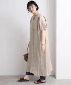 bulle de savon 60s フレンチリネン セーラーカラーワンピース