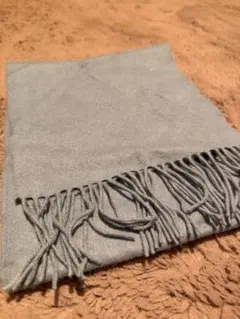 【ユニクロ】100％カシミヤマフラー ブルー