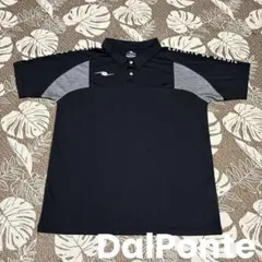 ダウポンチ エアライト ポロシャツ 黒 サッカー フットサル　Lサイズ　未使用品