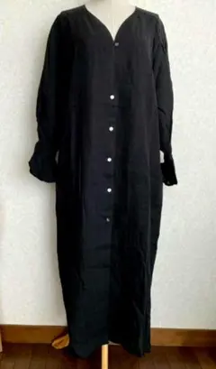 美品 TSUHARU bulbul ギャザー ロング ワンピース リボン マキシ