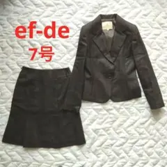 ef-de エフデ スーツ セットアップ ブラック ストライプ ビジネス　ウール